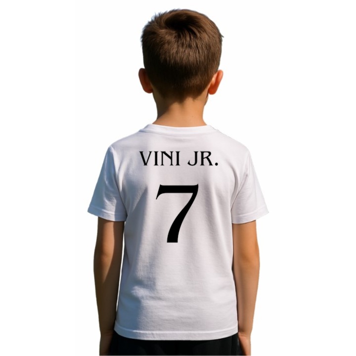 Tricou Sportiv copii Vinicius Junior mix 1 7 Real Madrid, Alb