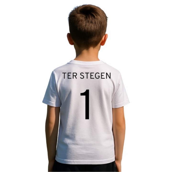 Tricou Sportiv copii Ter Stegen mix 1 1 Barcelona, Alb