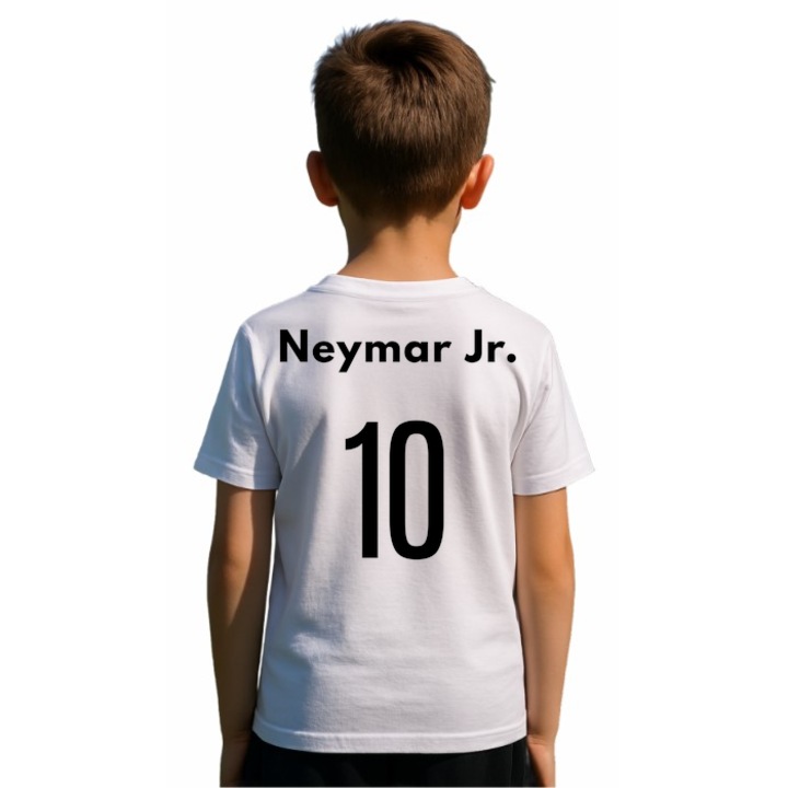 Tricou Sportiv copii Neymar Jr. 10 Paris Saint-Germain, Alb
