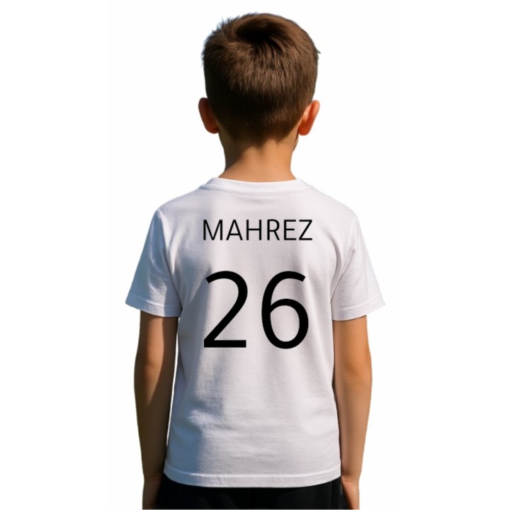 Tricou Sportiv copii Mahrez mix 1 26 Manchester City, Alb