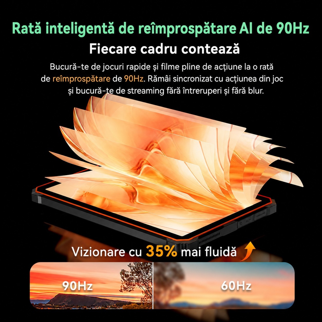 Pachet promo: Tableta Blackview Rugged Active 10 Pro, 10.95 inch, Android 14, WiFi6, 2.4GHz, 5GHz, FHD+IPS, 90HZ, 36GB Ram(12GB + 24GB extensibili), 1920x1200, 512GB ROM, 30000mAh, NFC/RGB/DRM L1, Negru + Tastatura Bluetooth, Blackview, ABS, Wireless, telefon, tableta, PC, Portabila, Windows, Mac, Android, iOS, Baterie Reincarcabila, Negru