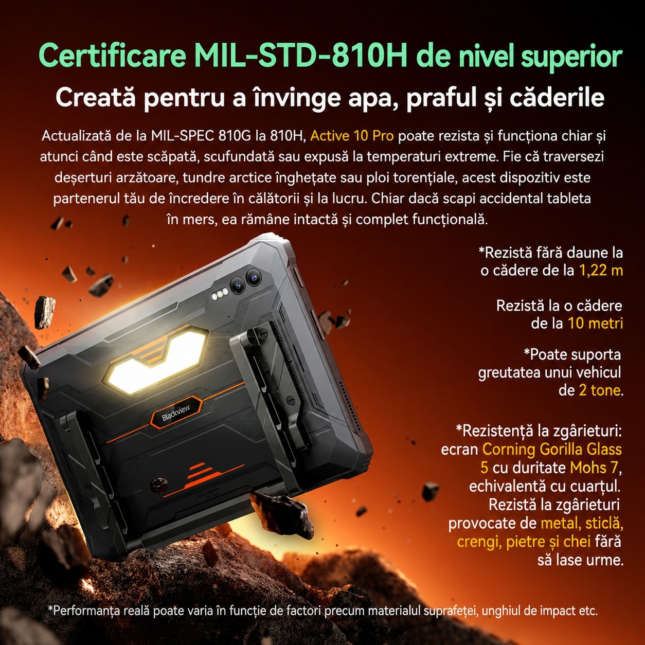 Pachet promo: Tableta Blackview Rugged Active 10 Pro, 10.95 inch, Android 14, WiFi6, 2.4GHz, 5GHz, FHD+IPS, 90HZ, 36GB Ram(12GB + 24GB extensibili), 1920x1200, 512GB ROM, 30000mAh, NFC/RGB/DRM L1, Negru + Tastatura Bluetooth, Blackview, ABS, Wireless, telefon, tableta, PC, Portabila, Windows, Mac, Android, iOS, Baterie Reincarcabila, Negru