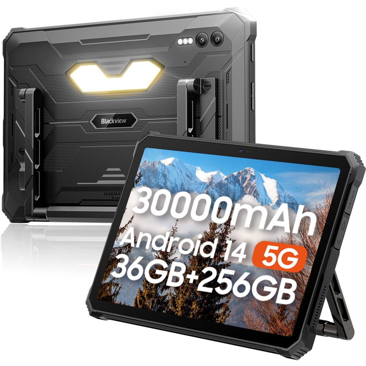 Pachet promo: Tableta Blackview Rugged Active 10 Pro, 10.98 inch, Android 14, WiFi6, 2.4GHz, 5G, IPS, 90HZ, 36GB Ram(12GB + 24GB extensibili), 1920x1200, 256GB ROM, 30000mAh, NFC/RGB/DRM L1 Netflix HD, Portocaliu + Tastatura Bluetooth, Blackview, ABS, Wireless, telefon, tableta, PC, Portabila, Windows, Mac, Android, iOS, Baterie Reincarcabila, Negru