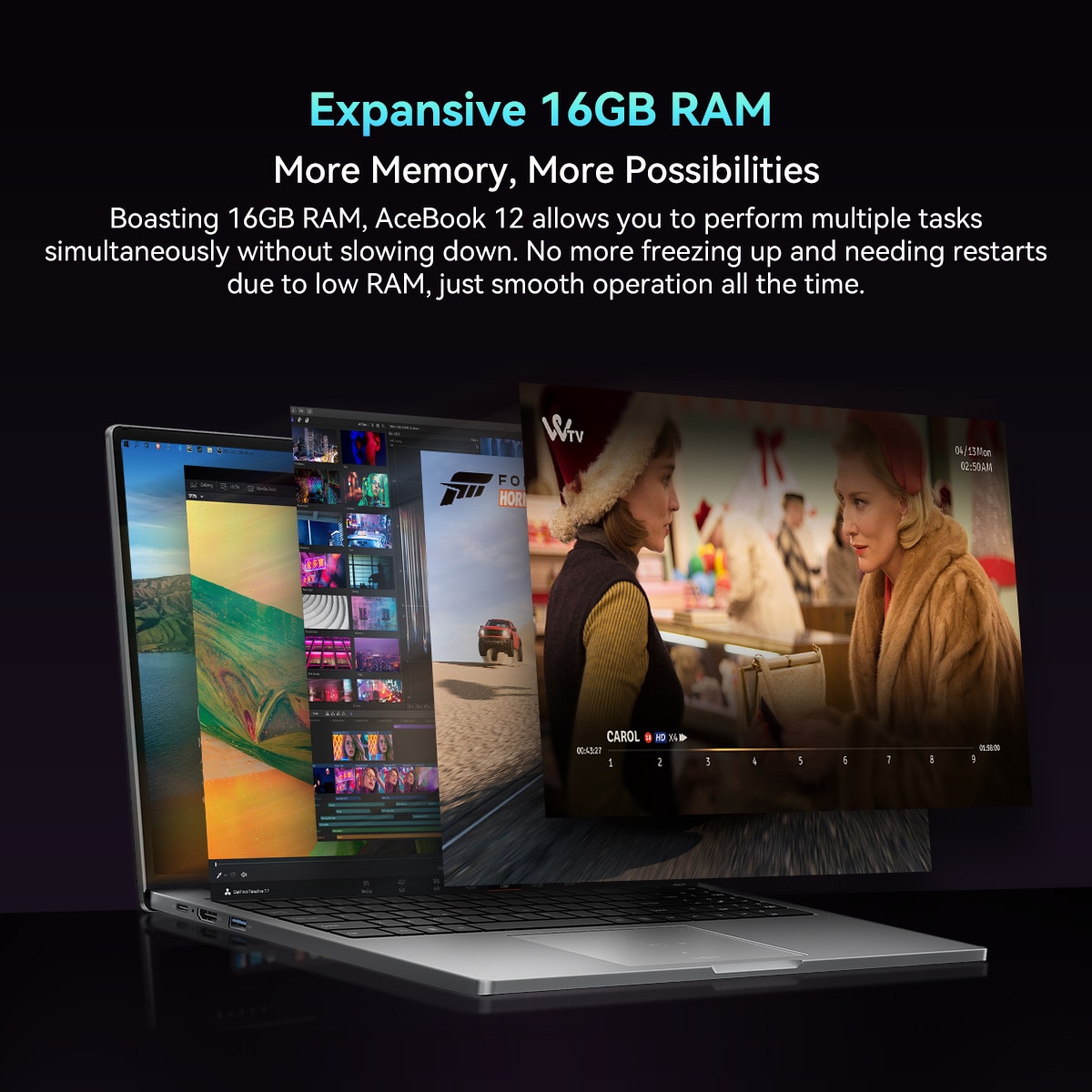 Laptop Blackview AceBook 12, 16" FHD+ 1920x1200 LCD, Win11 Pro, 8 cores12 threads, Intel® i5-12450H, 2*SODIMM LPDDR4, WIFI 6, (8GB + 8GB dual channel), 512 GB, Real-time Clock, 1.8 kg, Gri