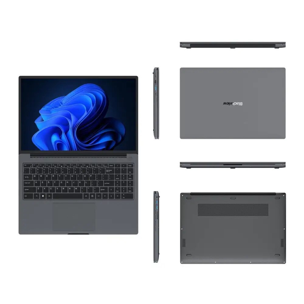 Laptop Blackview AceBook 12, 16" FHD+ 1920x1200 LCD, Win11 Pro, 8 cores12 threads, Intel® i5-12450H, 2*SODIMM LPDDR4, WIFI 6, (8GB + 8GB dual channel), 512 GB, Real-time Clock, 1.8 kg, Gri