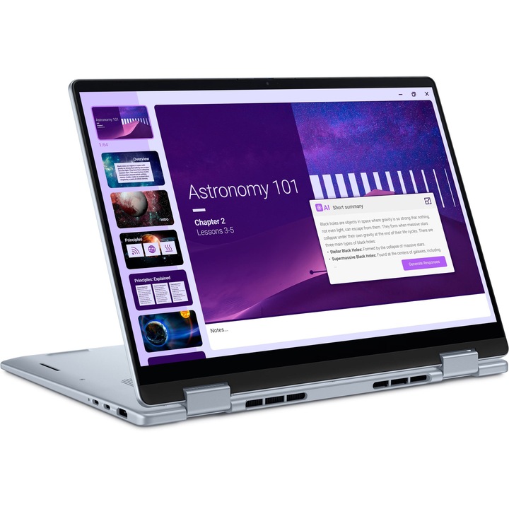 Laptop Dell 14 Plus 0425-2808, 14 hüvelykes, 1920 x 1200 érintőképernyő, Intel 256V 8 C / 8 T, 2,2 GHz - 4,8 GHz, 12 MB gyorsítótár, 12 W, 16 GB LPDDR5x, Grafika, 512 GB1 Sphi, Windows Arc GB1 Sphi