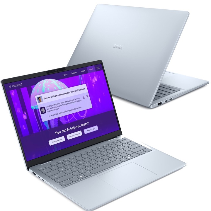 Laptop Dell 14 Plus 1425-2815, 14 hüvelykes 2560 x 1600, Intel 256V 8 C / 8 T, 2,2 GHz - 4,8 GHz, 12 MB gyorsítótár, 12 W, 16 GB LPDDR5X, 512 GB SSD, Windows Silver Arc Graphi