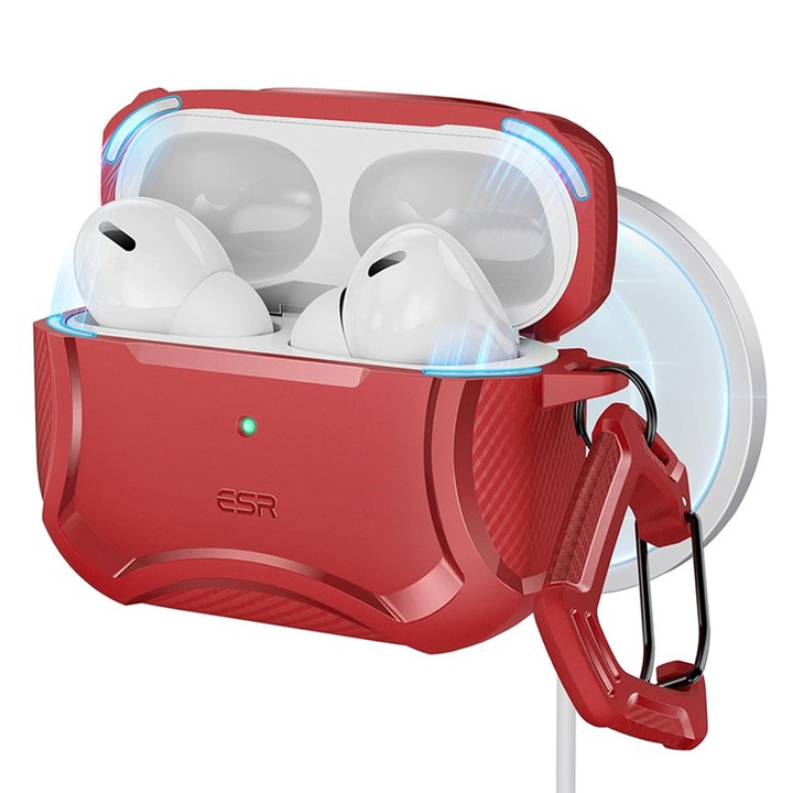 Apple AirPods Pro 1/2, Z186, TPU, piros tok