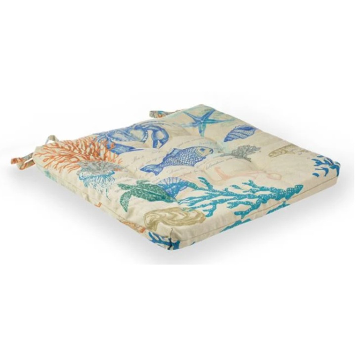 Pamut Székpárna Halkagyló Korallkék 40x40cm