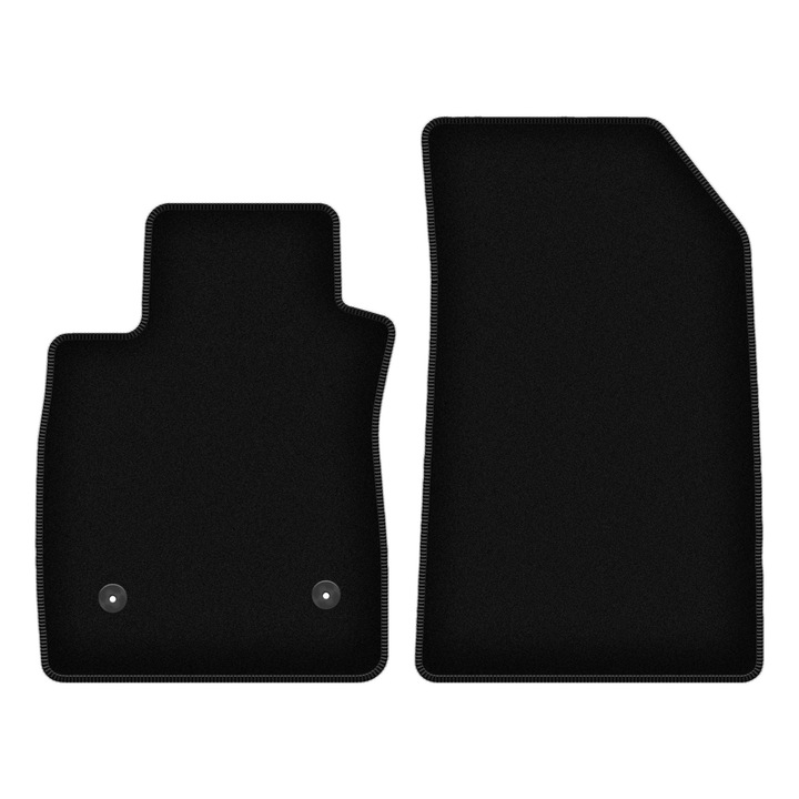 Set BASIC frontale covorase auto, 2 bucati, presuri auto, pentru:: Renault Clio IV (2013-) grandtour, break, hatchback negru