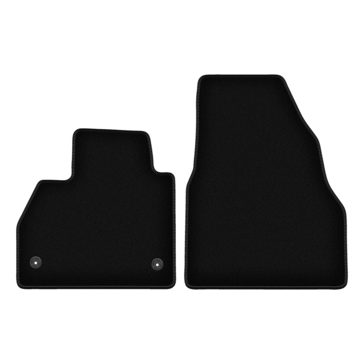 Set BASIC frontale covorase auto, 2 bucati, presuri auto, pentru:: Renault Kangoo II (2007-) kombivan negru