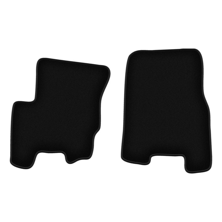 BASIC készlet első autószőnyeg, 2 db, autószőnyeg, ehhez:: SsangYong Korando II (KJ) (1998-2006) SUV fekete