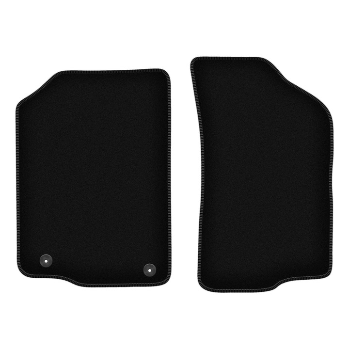 Set BASIC frontale covorase auto, 2 bucati, presuri auto, pentru:: Volkswagen Scirocco II (1981-1992) coupe negru