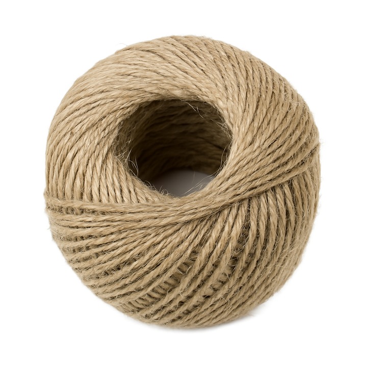 Ghem kenderzsineg 100 g, természetes, ellenálló és biológiailag lebomló – ideális csomagoláshoz, kertészkedéshez, dekorációhoz és barkácsolási projektekhez