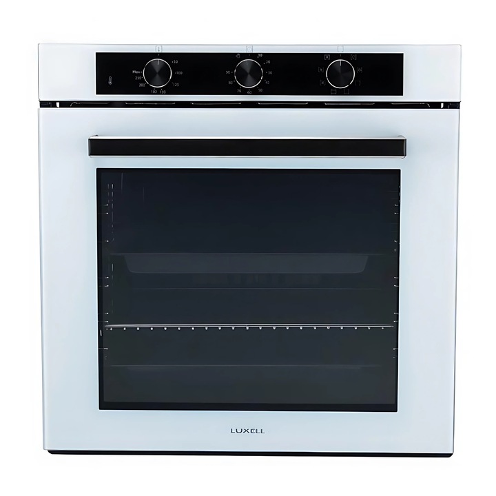 Cuptor electric incorporabil Luxell A68-SF3-A0B, 77 litri, 8 + 1 functii, Convectie, Timer, Clasa A, Alb