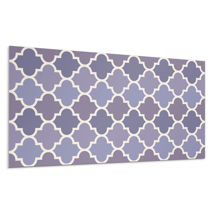 Panou decorativ autoadeziv, Wallfluent, Model geometric cu un motiv, Violet, 10x40x20, 010310540020000033474