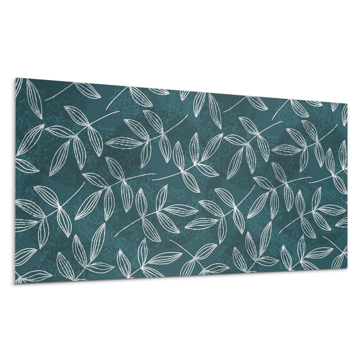 Öntapadó dekoratív panel, Wallfluent, Levelek minta, Türkiz, 120x60 cm, 010310540040000033462