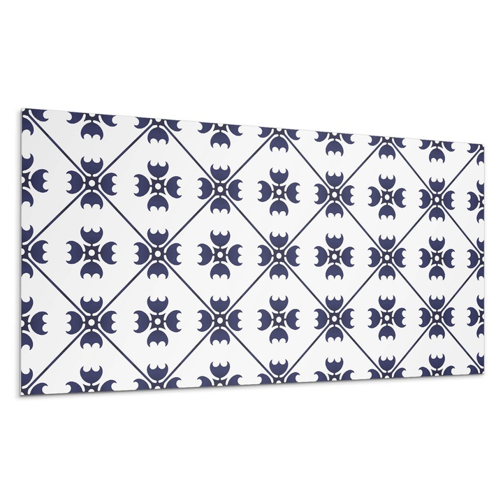 Dekoratív vinil panel, Wallfluent, Geometriai formák modern motívuma, Kék, 120x60 cm, 010310540040000033463