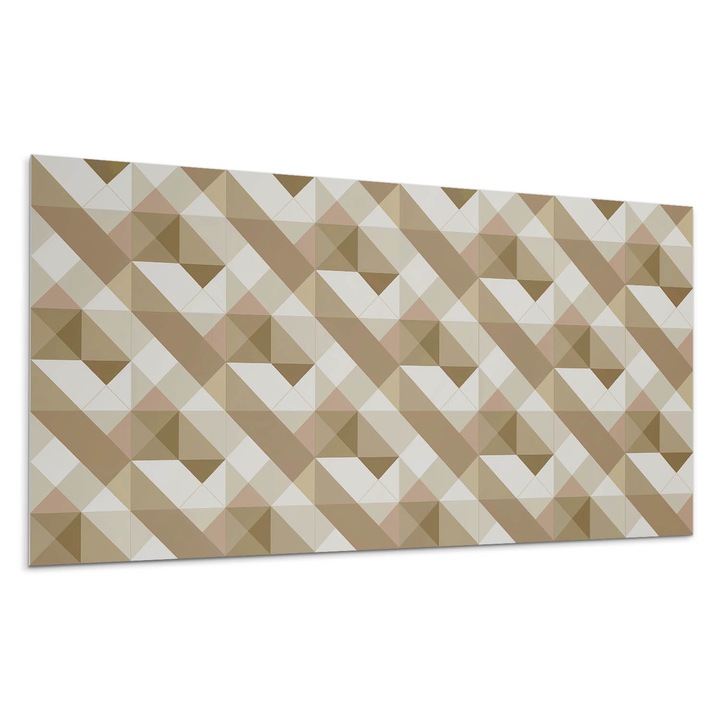 Öntapadó dekoratív panel, Wallfluent, Föld formák geometriai stílusban, Szürke, 120x60 cm, 010310540040000282970