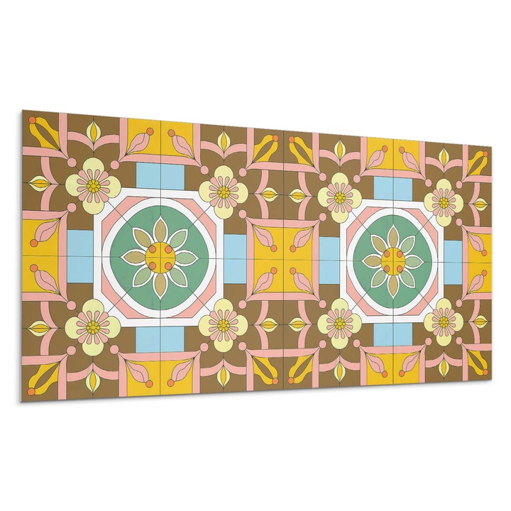 Dekoratív vinil panel, Wallfluent, Virágos motívum, Szürke, 120x60 cm, 010310540040000283100