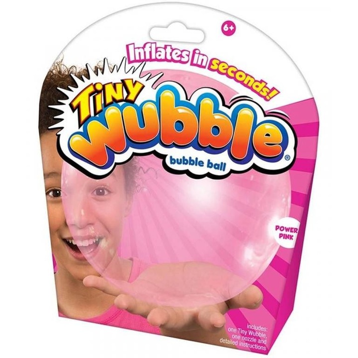Flair Toys 9722558 Tiny Wubble pink buboréklabda 30cm