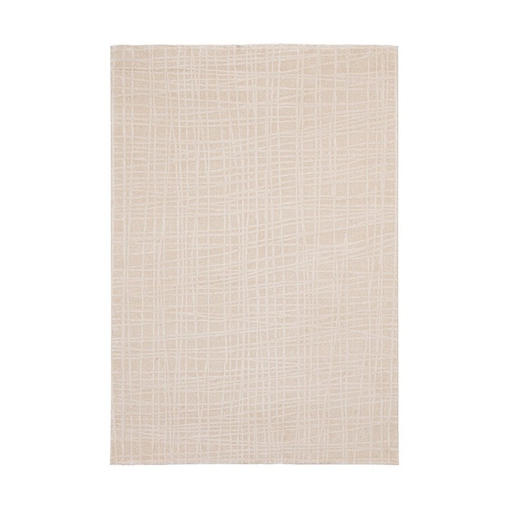 Krémbézs textil szőnyeg Tania 200x290x1,2 cm