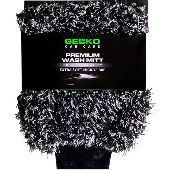 Gecko Wash Mitt Manusa Pufoasa Premium pentru Spalare Auto Fara Zgarieturi