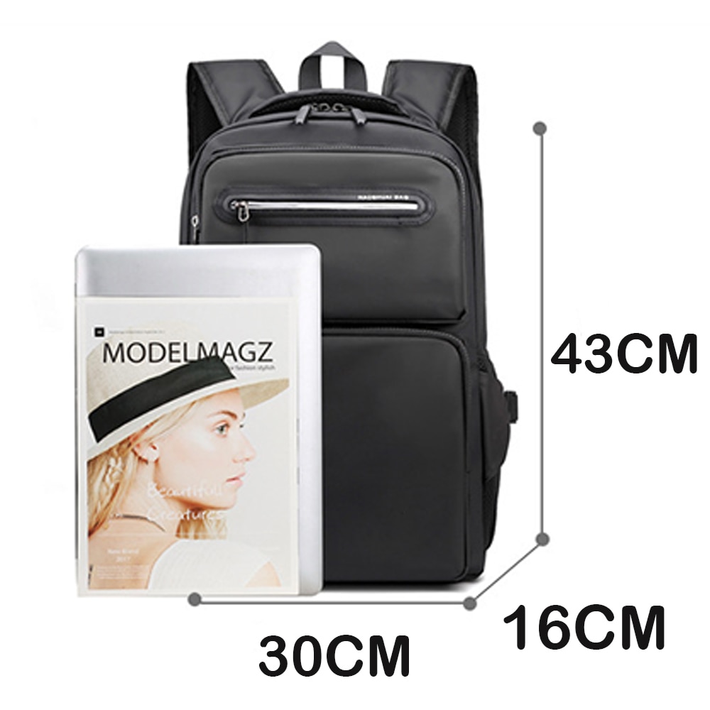 Rucsac Dollcini Oxford reflectorizant impermeabil, geanta de liceu, pentru adolescenti si studenti, negru