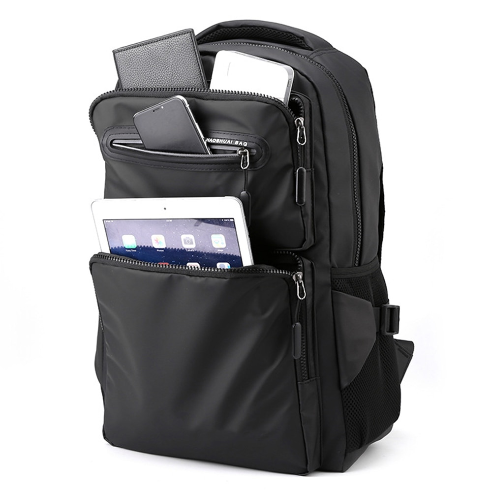 Rucsac Dollcini Oxford reflectorizant impermeabil, geanta de liceu, pentru adolescenti si studenti, negru