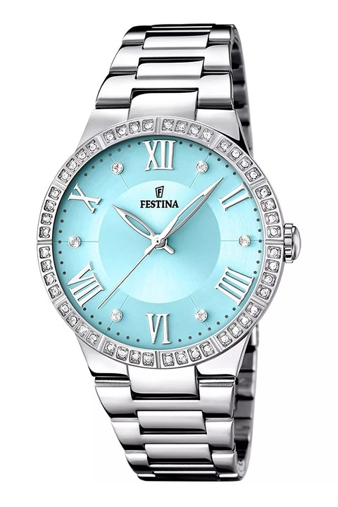 Festina, Ceas din otel inoxidabil decorat cu zirconia Boyfriend, Argintiu