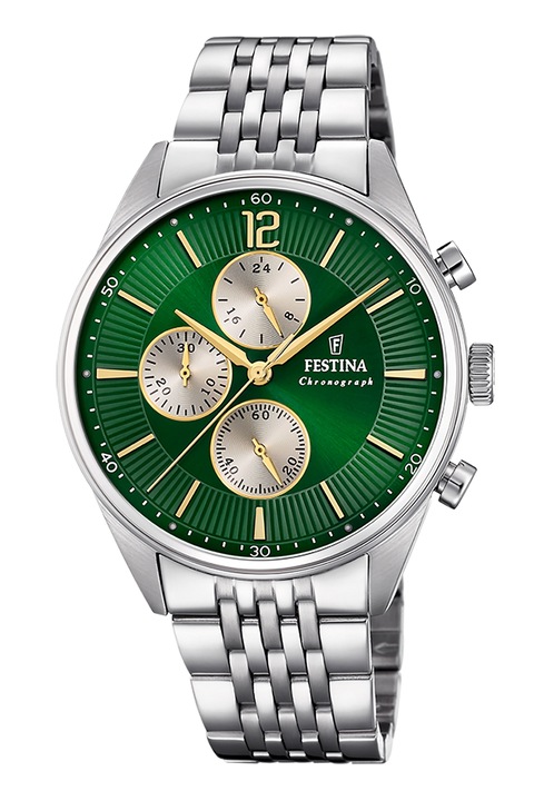 Festina, Часовник Timeless с хронограф, Сребрист