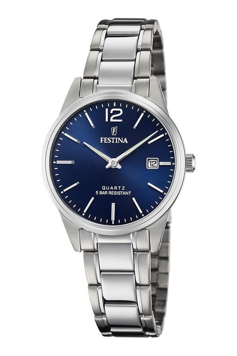 Festina, Ceas quartz din otel inoxidabil, Argintiu