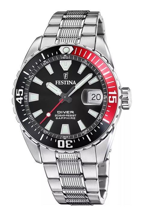 Festina, Rozsdamentes acél karóra logós számlappal, Ezüstszín