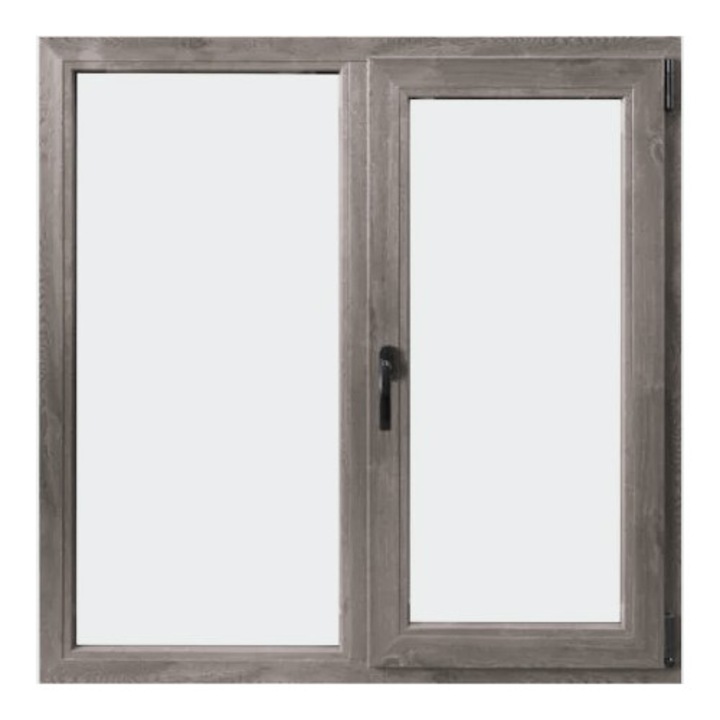 Fereastra PVC, Tamistef, profil Selective 6 camere, 2 canate, stejar antic, dubla deschidere dreapta, 1450x1150