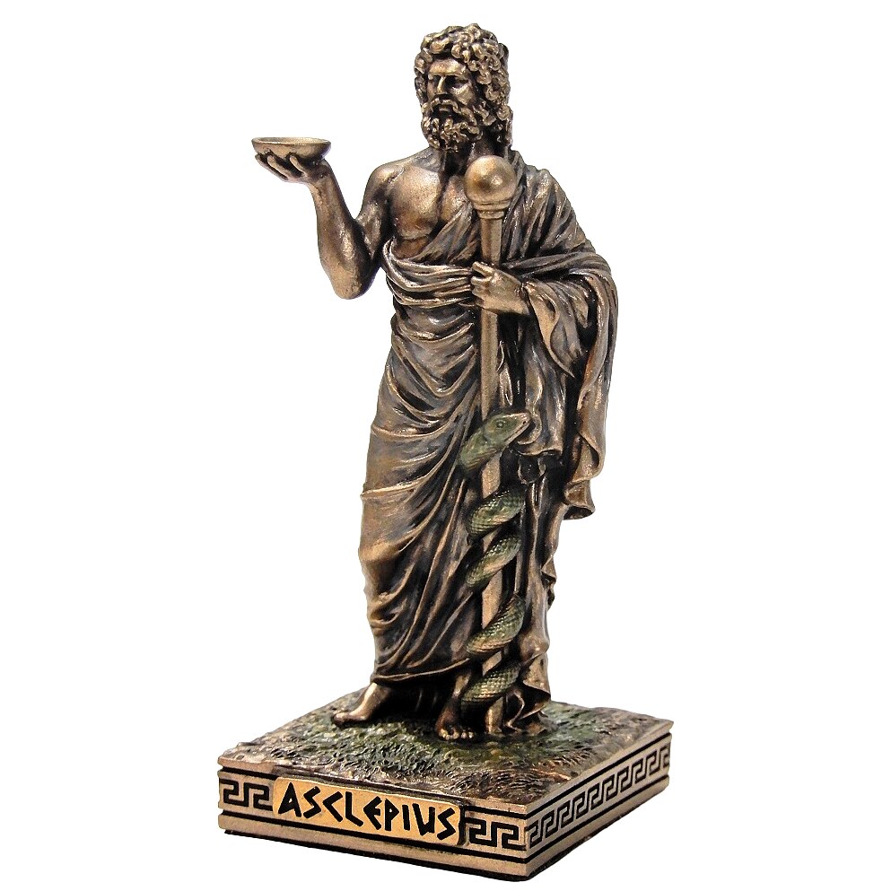 置物 ARTE medici Figurina Asklepios - Zeul Grec al Medicinei - Veronese, Simbol al
