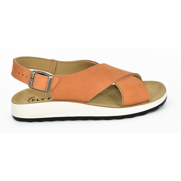 Sandale din piele naturala, dama, Fly Flot, 0213, Maro deschis