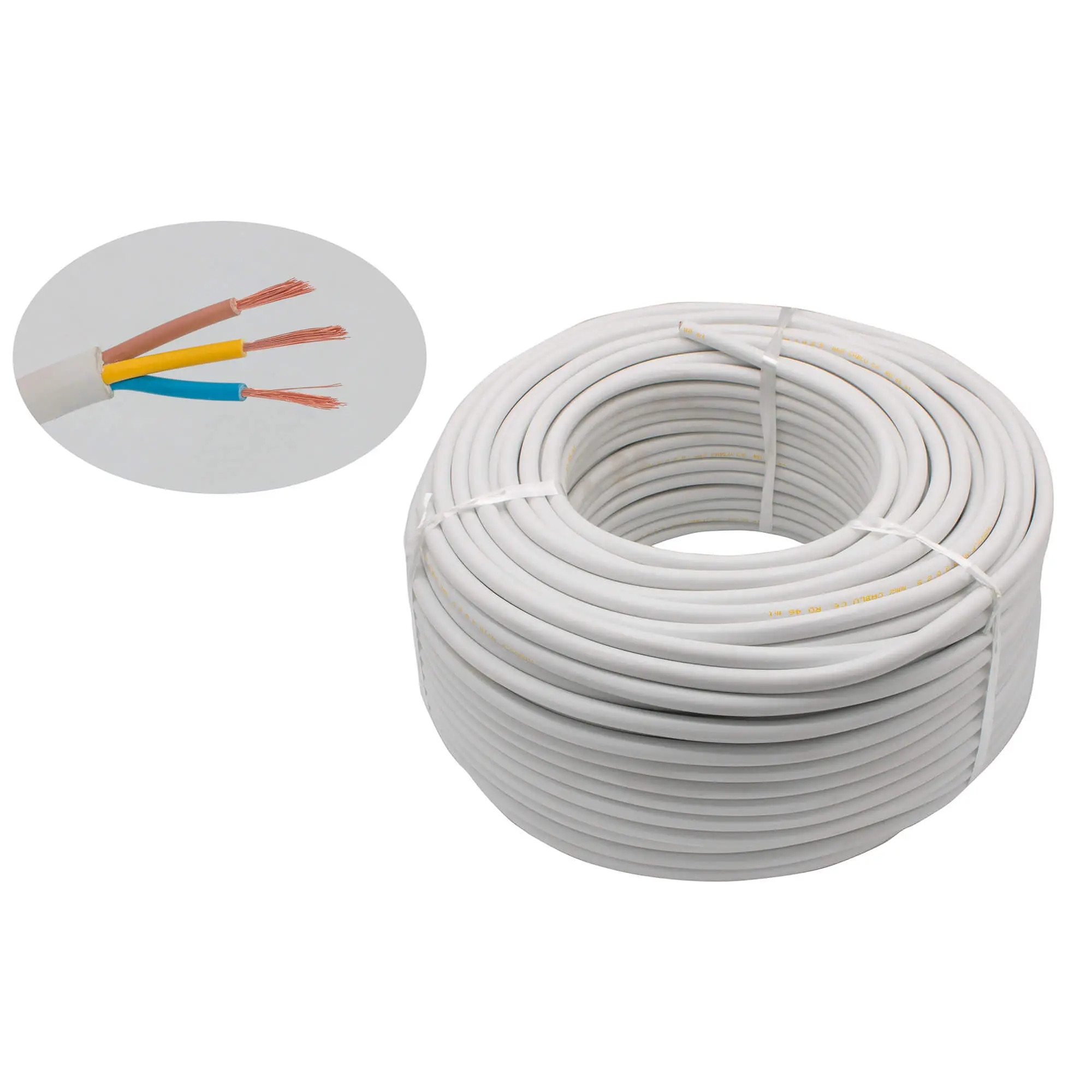 Cablu electric 3X2.5mm/ 50 m Alb - COBI SMART® - eMAG.ro