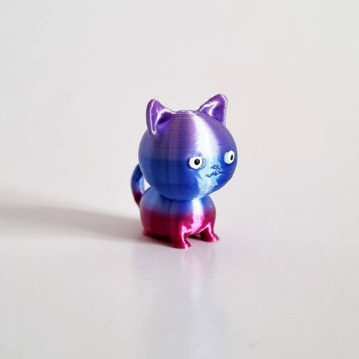 Marturie botez figurina pisica 3D, Zenini, multicolor, 2, 5 cm