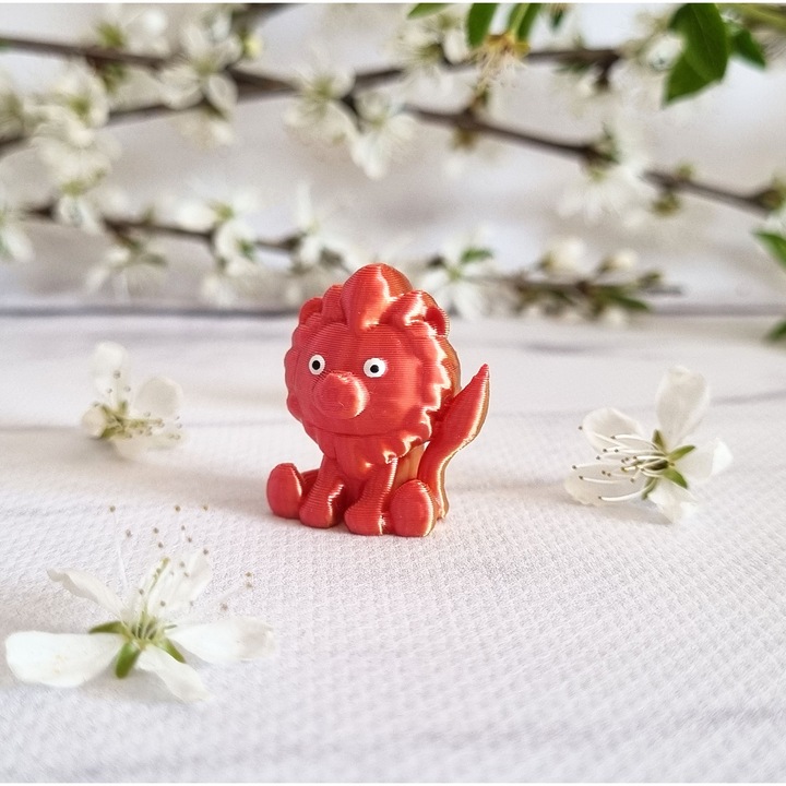Marturie botez figurina leu 3D, Zenini, multicolor, 3 cm