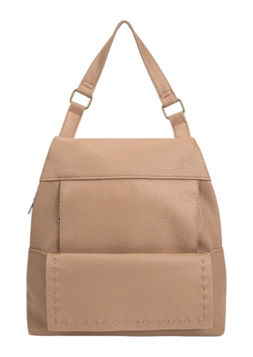 Elegáns és praktikus női hátizsák, műbőr R240152 khaki