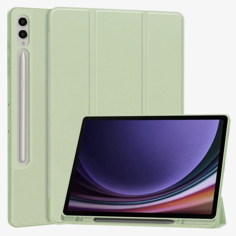 Husa Protectie pentru Samsung Galaxy Tab S9 Plus/S10 Plus/S9 FE Plus, B50, TPU, Matcha Lucky Green