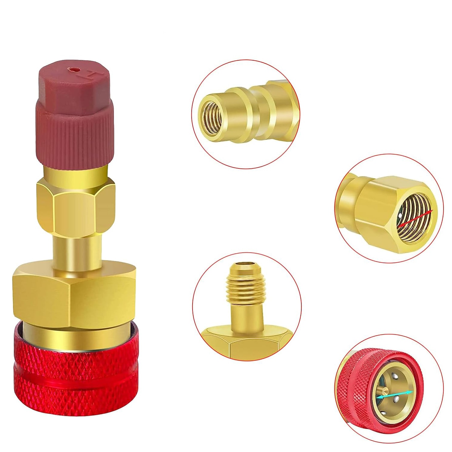Adattatore Attacco Rapido Per Aria Condizionata Auto – Da R1234YF A R134A (Lato Basso) - 2