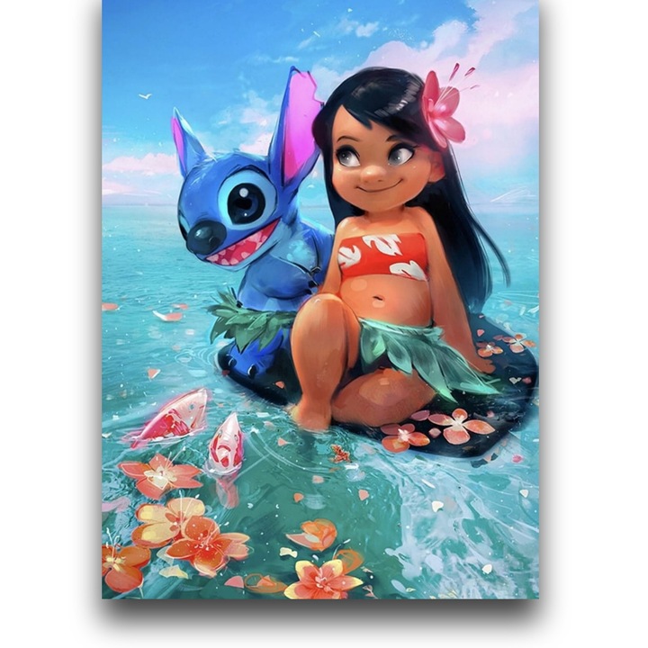 Tablou Canvas 50x70 cm, Lilo and Stitch 2
