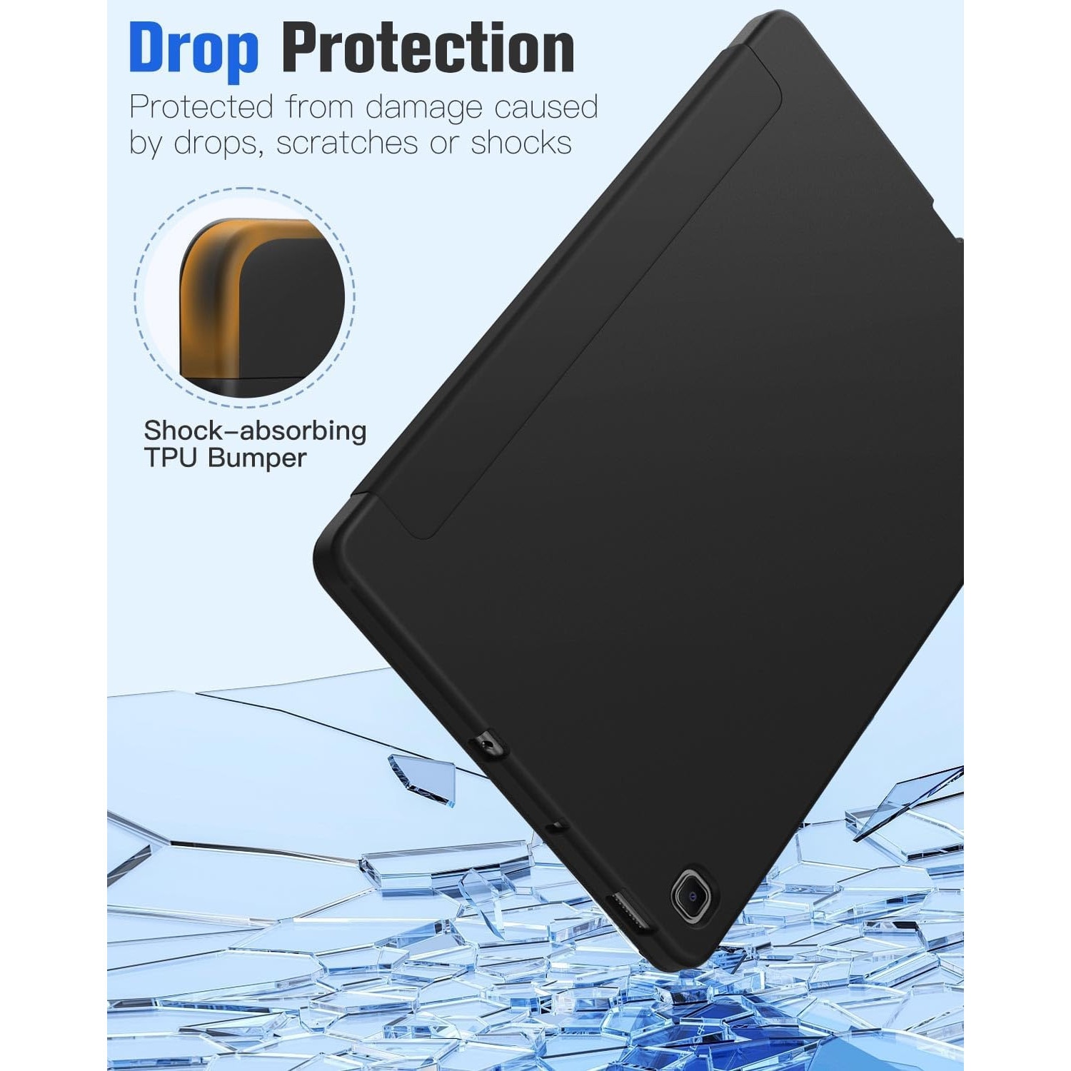 Husa pentru Samsung Tab S6 Lite (Evo) 10.4" 2024, Silicon TPU, Smart Cover – Negru