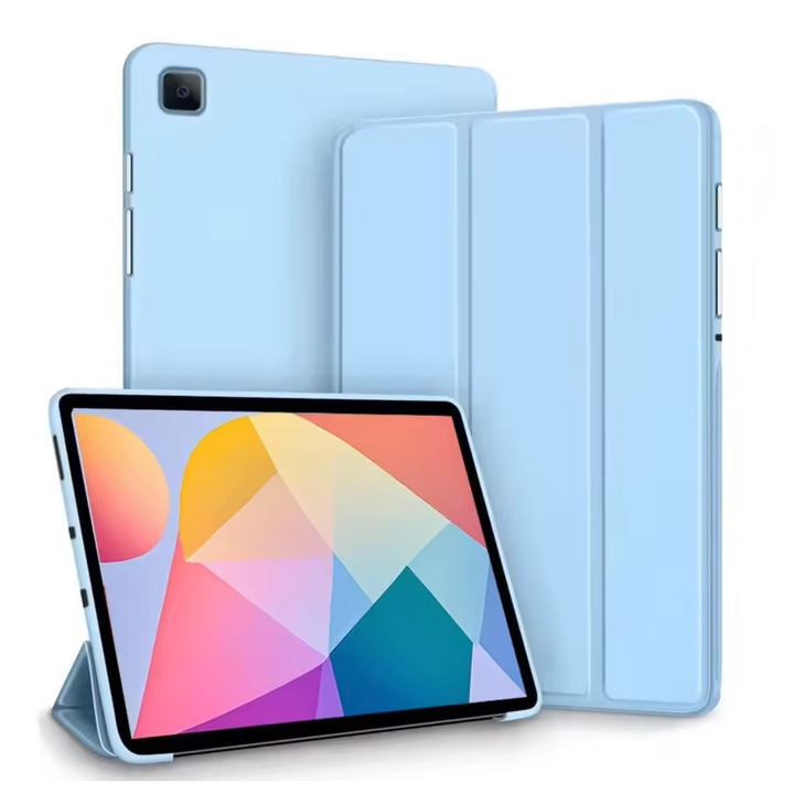 Husa pentru Samsung Tab S6 Lite (Evo) 10.4" 2024, Silicon TPU, Smart Cover – Ice Blue