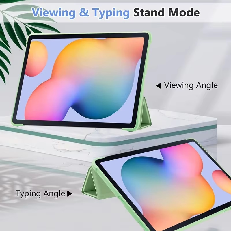 Husa pentru Samsung Tab S6 Lite (Evo) 10.4" 2024, Silicon TPU, Smart Cover – Verde menta