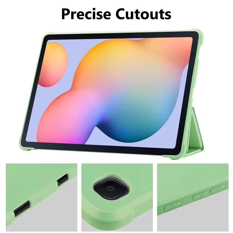 Husa pentru Samsung Tab S6 Lite (Evo) 10.4" 2024, Silicon TPU, Smart Cover – Verde menta