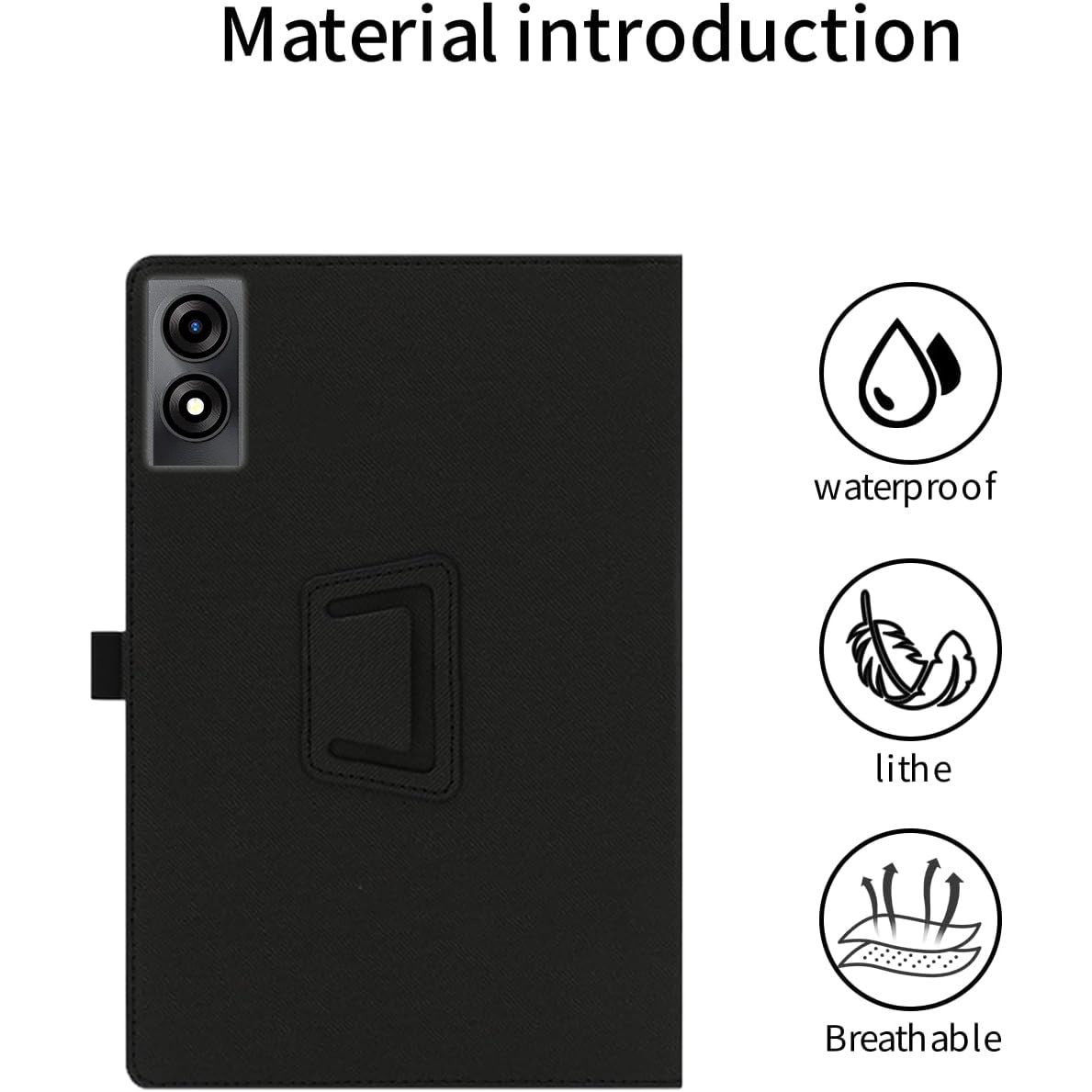 Husa pentru tableta Blackview Tab 11 (SE) 10.36'', Curea pentru Mana, Suport Stylus, Denim