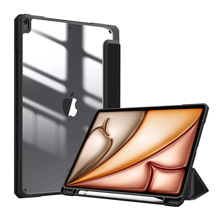 Магнитен троен калъф за iPad Air 11" (2025) M3/M2, iPad Air поколение 7/6/5/4 от 10,9", Smart Cover, поддръжка на стилус
