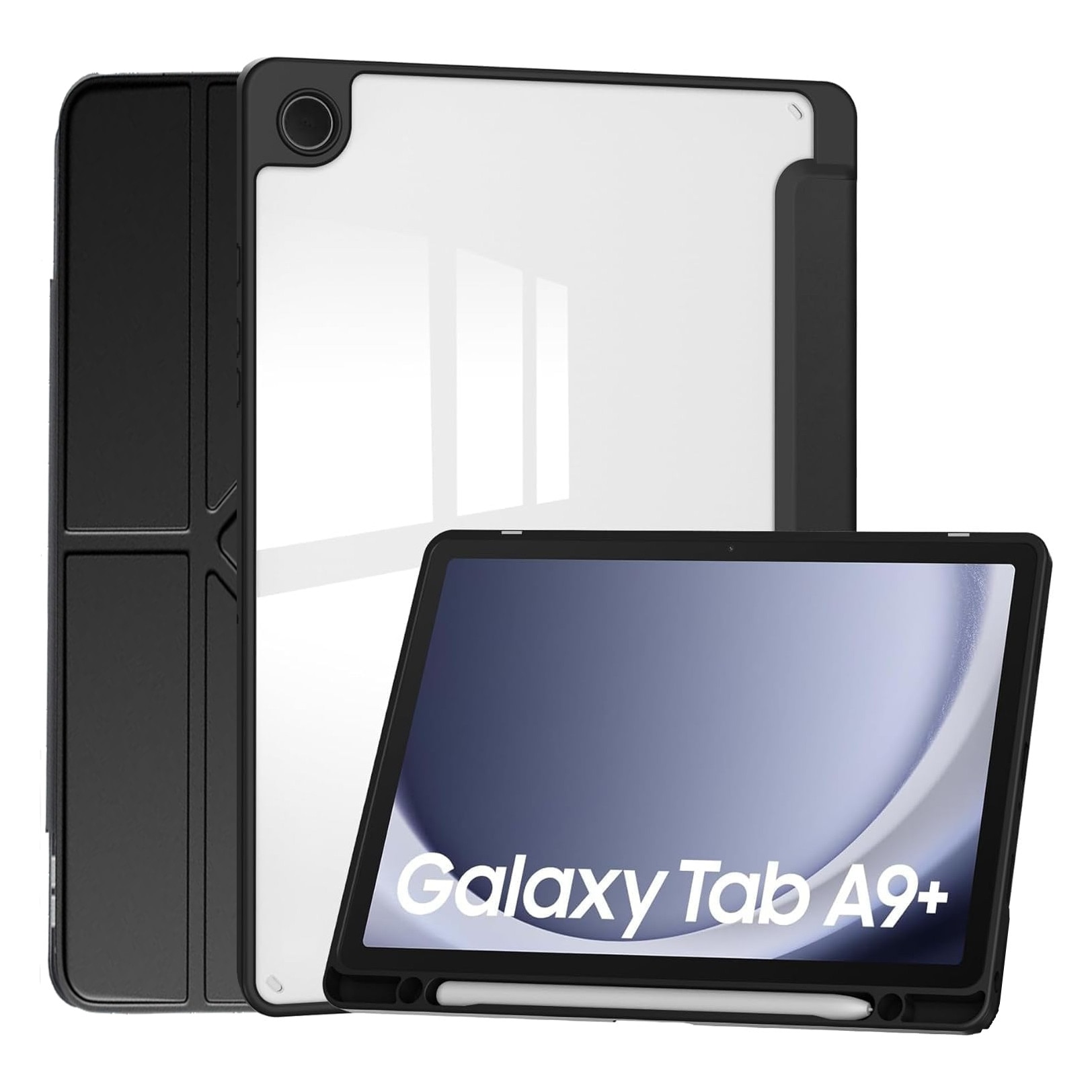 Husa Trifold Magnetica pentru Samsung Galaxy Tab A9 Plus 11.0", Smart Cover, Suport Stylus